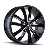 Mazzi - OBSESSION - Black - GLOSS BLACK/MACHINED FACE - 20" x 8.5", 35 Offset, 5x112, 120 (Bolt Pattern), 72.56mm HUB