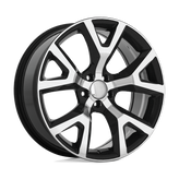 OE Creations - PR159 - Black - GLOSS BLACK WITH MACHINED FACE - 18" x 7.5", 31 Offset, 5x110 (Bolt Pattern), 65.1mm HUB