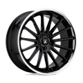 Asanti Black - ABL-24 BETA - Black - Gloss Black Chrome Lip - 20" x 10.5", 38 Offset, 5x112 (Bolt Pattern), 72.6mm HUB