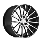 TSW Wheels - CHICANE - Black - GLOSS BLACK WITH MIRROR FACE - 18" x 8.5", 40 Offset, 5x120 (Bolt Pattern), 76.1mm HUB