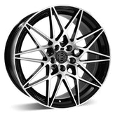 RSSW - Super Tourer - Black - Gloss black, machined face - 18" x 8", 35 Offset, 5x120 (Bolt Pattern), 72.6mm HUB