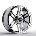 KranK Off-road - Caliper - Chrome - Chrome - 20" x 9", 0 Offset, 5x127, 139.7 (Bolt Pattern), 77.8mm HUB