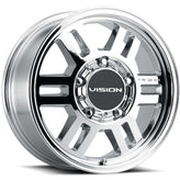 Vision Wheel Off-Road - 355 M2 OVERLAND - Chrome - CHROME - 17" x 7.5", 45 Offset, 5x160 (Bolt Pattern), 65.1mm HUB