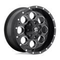 Fuel - D525 REVOLVER - Black - MATTE BLACK MILLED - 16" x 8", 1 Offset, 5x114.3, 127 (Bolt Pattern), 72.6mm HUB