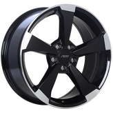 ART - Replica 191 - Black - Gloss Black - Machined Face - 19" x 8.5", 35 Offset, 5x112 (Bolt Pattern), 66.5mm HUB