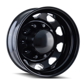 Ion Bilt - IB02 - Black - REAR BLACK/MILLED SPOKES - 22.5" x 8.25", 169 Offset, 10x285.75 (Bolt Pattern), 220.1mm HUB