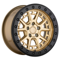 Black Rhino - GRAVEL BEADLOCK - Gold - GOLD W/ BLACK RING & BOLTS - 15" x 7", 15 Offset, 5x100 (Bolt Pattern), 72.56mm HUB