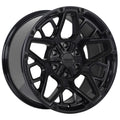 Ruffino HARD - Blast - Black - Gloss Black - 17" x 9", 20 Offset, 6x135, 139.7 (Bolt Pattern), 87.1mm HUB