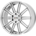 KMC Wheels - KM707 CHANNEL - Silver - Brushed Silver - 24" x 9.5", 30 Offset, 6x139.7 (Bolt Pattern), 100.3mm HUB