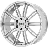 KMC Wheels - KM707 CHANNEL - Silver - Brushed Silver - 24" x 9.5", 30 Offset, 6x139.7 (Bolt Pattern), 100.3mm HUB
