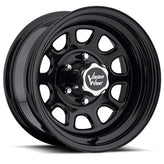 Vision Wheel HD - 84 D WINDOW - STEEL WHEEL - Black - Gloss Black - 15" x 8", -19 Offset, 6x139.7 (Bolt Pattern), 108mm HUB