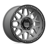 KMC Wheels - KM535 GRENADE OFF-ROAD - Gunmetal - MATTE GRAY MATTE BLACK LIP - 17" x 9", 18 Offset, 6x120 (Bolt Pattern), 66.9mm HUB