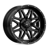 MSA Offroad Wheels - M26 VIBE - Black - MILLED GLOSS BLACK - 14" x 7", 0 Offset, 4x110 (Bolt Pattern), 86mm HUB