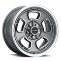Vision Wheel American Muscle - 148 SHIFT - Grey - Satin Grey Machined Face/Lip - 15" x 5.5", 7 Offset, 5x114.3 (Bolt Pattern), 83mm HUB