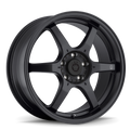 Konig - Backbone - Black - Matte Black Milling Logo On Spoke - 17" x 7.5", 35 Offset, 5x114.3 (Bolt Pattern), 73.1mm HUB