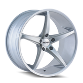 Touren - TR70 - Silver - SILVER/MILLED SPOKES - 18" x 8", 35 Offset, 5x112 (Bolt Pattern), 66.6mm HUB