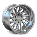 Cali Off-Road - PURGE - Silver - BRUSHED & CLEAR COATED - 24" x 14", -76 Offset, 8x165.1 (Bolt Pattern), 125.2mm HUB