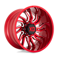 XD Series - XD858 TENSION - CANDY RED MILLED - 22" x 10", -18 Offset, 6x139.7 (Bolt Pattern), 106.1mm HUB