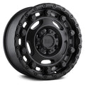 Black Rhino - GLACIER - Gunmetal - MATTE BLACK - 17" x 8", 45 Offset, 6x130 (Bolt Pattern), 84.1mm HUB