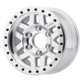 KMC Wheels - KM228 MACHETE DESERT BEADLOCK - Silver - Machined - 17" x 8.5", 0 Offset, 6x165.1 (Bolt Pattern), 108mm HUB