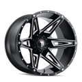 American Truxx - KUTZ - Black - BLACK/MILLED - 22" x 14", -76 Offset, 8x170 (Bolt Pattern), 125.2mm HUB