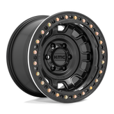 KMC Wheels - KM236 TANK BEADLOCK - Black - SATIN BLACK - 17" x 9", -15 Offset, 5x127 (Bolt Pattern), 71.5mm HUB