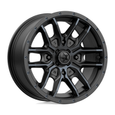 MSA Offroad Wheels - M43 FANG - Black - SATIN BLACK WITH TITANIUM TINT - 15" x 7", 10 Offset, 4x110 (Bolt Pattern), 86mm HUB