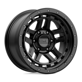 KMC Wheels - KM540 RECON - Black - SATIN BLACK - 17" x 9", -12 Offset, 6x139.7 (Bolt Pattern), 106.1mm HUB