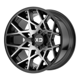 XD Series - XD831 CHOPSTIX - Black - GLOSS BLACK MACHINED - 20" x 10", -24 Offset, 6x139.7 (Bolt Pattern), 106.1mm HUB