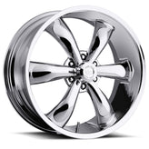 Vision Wheel American Muscle - 142 LEGEND 6 - Chrome - Chrome - 22" x 9.5", 15 Offset, 6x139.7 (Bolt Pattern), 106.2mm HUB