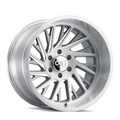 Cali Off-Road - INVADER - Silver - BRUSHED & CLEAR COATED - 22" x 12", -51 Offset, 8x170 (Bolt Pattern), 125.2mm HUB