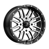 MSA Offroad Wheels - M38 BRUTE - Black - GLOSS BLACK MACHINED - 16" x 7", 10 Offset, 4x137 (Bolt Pattern), 112.1mm HUB