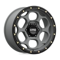 KMC Wheels - KM541 DIRTY HARRY - Gunmetal - SATIN GRAY WITH BLACK LIP - 18" x 8.5", 18 Offset, 6x139.7 (Bolt Pattern), 106.1mm HUB
