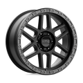 KMC Wheels - KM544 MESA - Black - SATIN BLACK WITH GLOSS BLACK LIP - 20" x 9", 18 Offset, 6x114.3 (Bolt Pattern), 66.1mm HUB