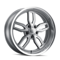 Ridler - 608 - Grey - GREY W/ MILLED SPOKES & DIAMOND LIP - 20" x 8.5", 0 Offset, 5x120.65 (Bolt Pattern), 72.6mm HUB