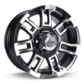RTX Wheels - Crush - Black - Black Machined - 16" x 8", 12 Offset, 5x114.3 (Bolt Pattern), 73.1mm HUB
