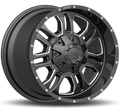 DTD - LT - Black - Gloss Black Machined - 20" x 9", 12 Offset, 6x135 (Bolt Pattern), 87.1mm HUB