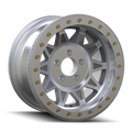 Dirty Life - ROADKILL RACE - Silver - MACHINED BEADLOCK - 17" x 9", -14 Offset, 8x165.1 (Bolt Pattern), 130.8mm HUB