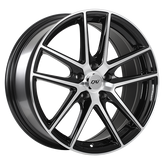 Dai Alloys - Level - Black - Gloss Black - Machined Face - 14" x 6", 38 Offset, 4x100 (Bolt Pattern), 73.1mm HUB