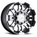 Vision Wheel Off-Road - 375 WARRIOR - Black - Gloss Black Machined Face - 17" x 8.5", 18 Offset, 8x170 (Bolt Pattern), 125.2mm HUB