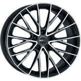 Mak Wheels - SPECIALE-D - Black - BLACK MIRROR - 19" x 9.5", 48 Offset, 5x108 (Bolt Pattern), 63.4mm HUB