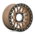 KMC Powersports - KS235 GRENADE BEADLOCK - Bronze - SATIN BRONZE - 15" x 7", 10 Offset, 4x110 (Bolt Pattern), 86mm HUB