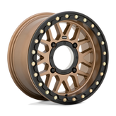 KMC Powersports - KS235 GRENADE BEADLOCK - Bronze - SATIN BRONZE - 15" x 7", 10 Offset, 4x110 (Bolt Pattern), 86mm HUB