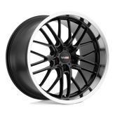 Cray Wheels - EAGLE - Black - GLOSS BLACK WITH MIRROR CUT LIP - 20" x 10.5", 69 Offset, 5x120.65 (Bolt Pattern), 70.3mm HUB