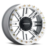 Vision Wheel ATV - 356BL MANX 2 BEADLOCK - Silver - Machined - 15" x 7", 13 Offset, 4x136 (Bolt Pattern), 94mm HUB