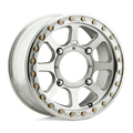 KMC Powersports - KS234 ADDICT 2 BEADLOCK - Silver - MACHINED - 15" x 6", 38 Offset, 4x156 (Bolt Pattern), 132mm HUB