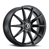 Kraze Wheels - COSMOS - Black - GLOSS BLACK - 17" x 8", 38 Offset, 5x114.3 (Bolt Pattern), 72.6mm HUB