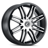 Kraze Wheels - CRAY - Black - BLACK/MACHINED - 20" x 8.5", 35 Offset, 5x112, 114.3 (Bolt Pattern), 73mm HUB