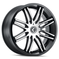 Kraze Wheels - CRAY - Black - BLACK/MACHINED - 18" x 8", 40 Offset, 5x112, 114.3 (Bolt Pattern), 73mm HUB