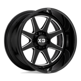 XD Series - XD844 PIKE - Black - GLOSS BLACK MILLED - 20" x 10", -18 Offset, 8x165.1 (Bolt Pattern), 125.1mm HUB